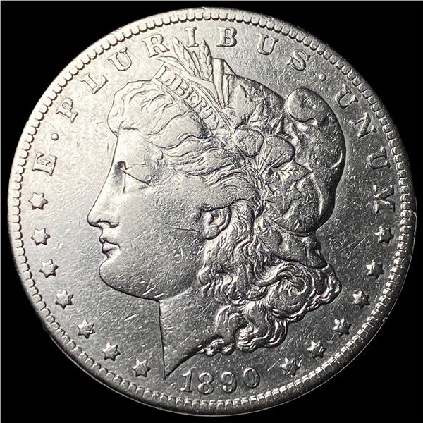 1890-CC Silver Morgan Dollar NEARLY  UNCIRCULATED