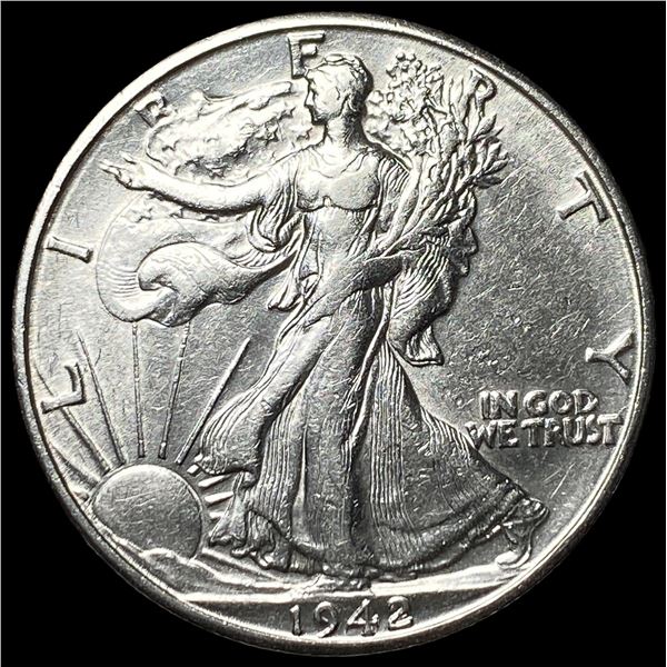 1942-D Silver Walking Liberty Half Dollar  CHOICE BU
