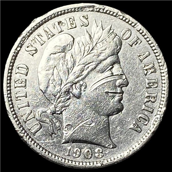 1908-D Silver Barber Dime HIGH GRADE