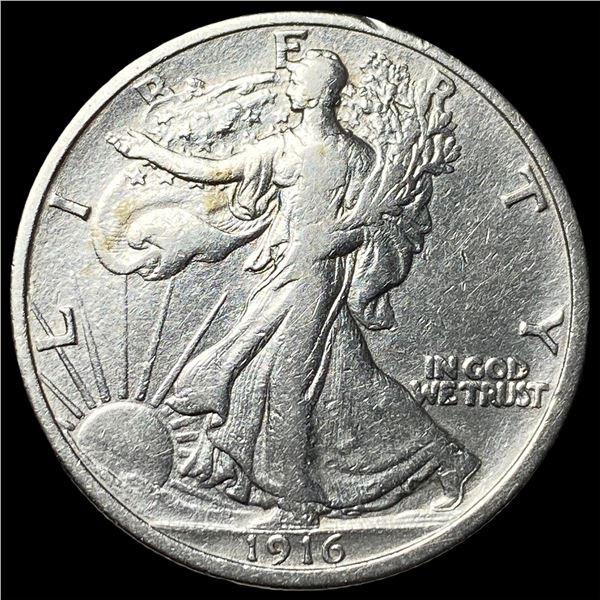 1916 Silver Walking Liberty Half Dollar CLOSELY UNCIRCULATED