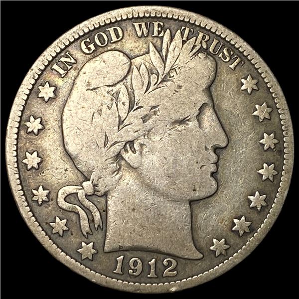 1912 Silver Barber Half Dollar LIGHTLY CIRCULATED