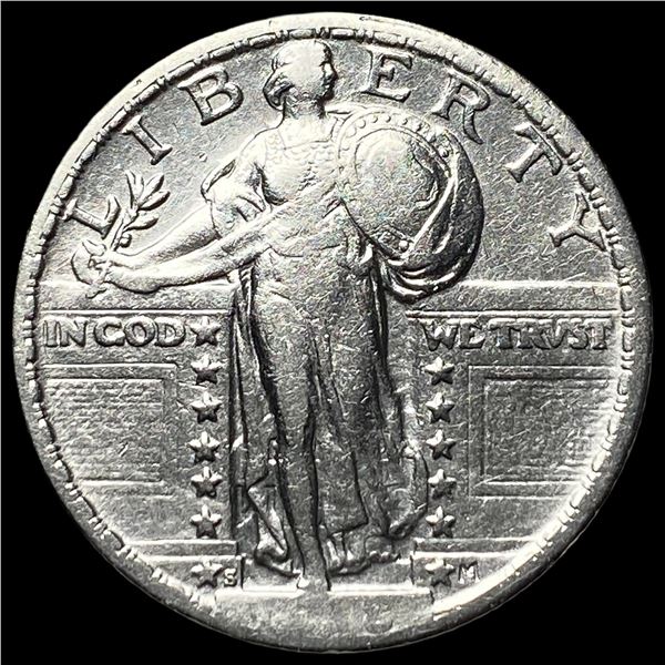 1918-S Silver Standing Liberty Quarter CHOICE AU