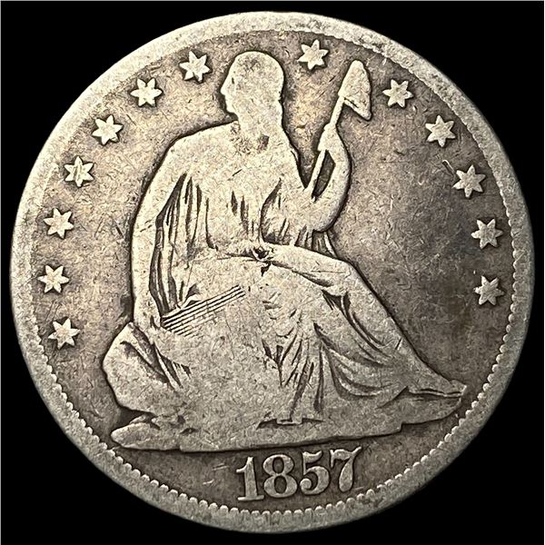 1857-O Silver Half Dollar LIGHTLY CIRCULATED