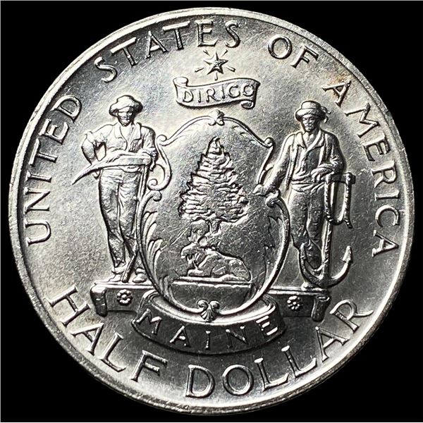 1920 Silver Maine Centennial Half Dollar GEM  BU