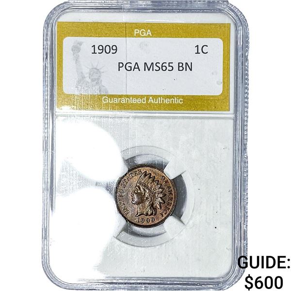 1909 Indian Head Cent PGA MS65BN