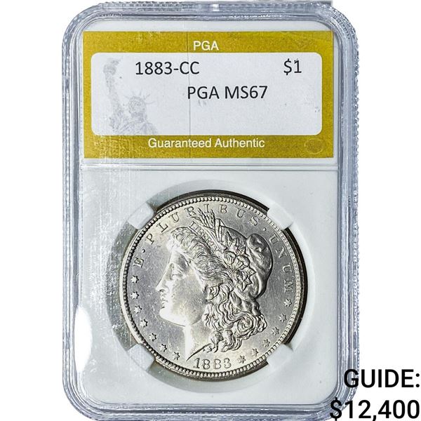 1883-CC Morgan Silver Dollar PGA MS67