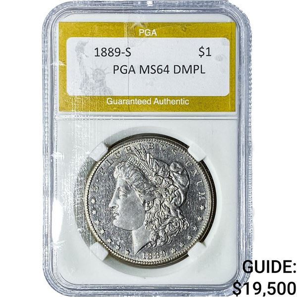 1889-S Morgan Silver Dollar PGA MS64DMPL