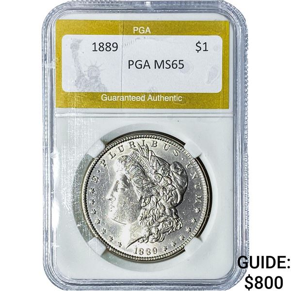 1889 Morgan Silver Dollar PGA MS65