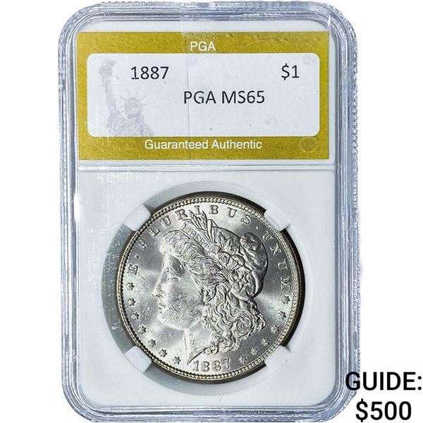 1887 Morgan Silver Dollar PGA MS65