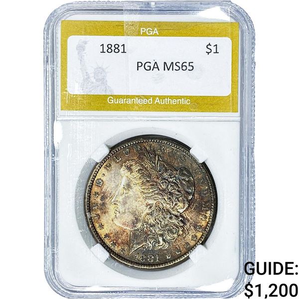 1881 Morgan Silver Dollar PGA MS65