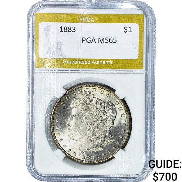 1883 Morgan Silver Dollar PGA MS65