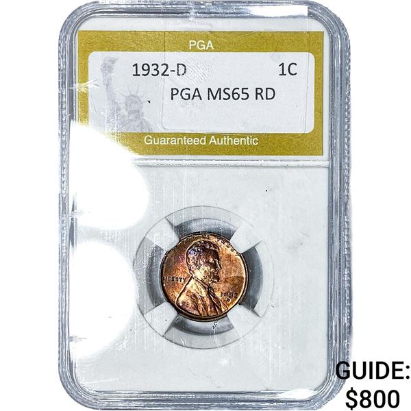 1932-D Wheat Cent PGA MS65RD