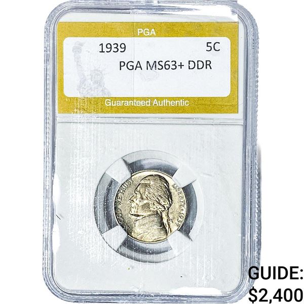 1939 Jefferson Nickel PGA MS63+DDR