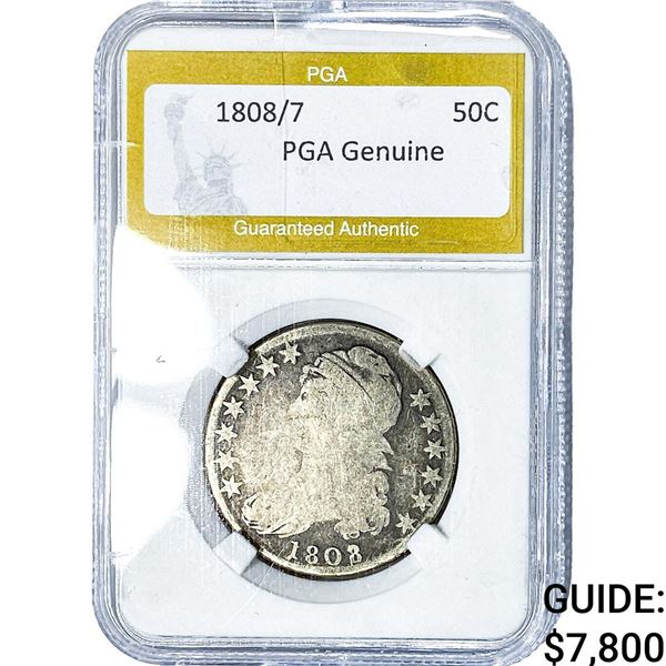 1808/7 Capped Bust Half Dollar PGA Genuine