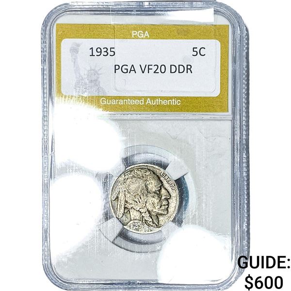 1935 Buffalo Nickel PGA VF20DDR