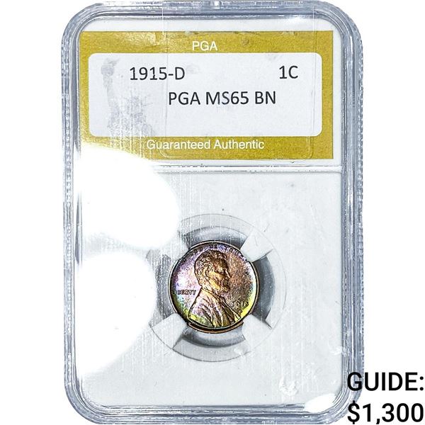 1915-D Wheat Cent PGA MS65BN