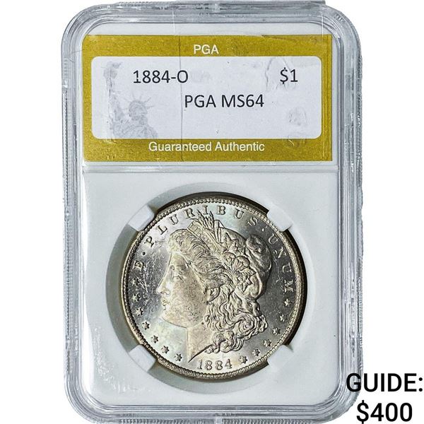 1884-O Morgan Silver Dollar PGA MS64