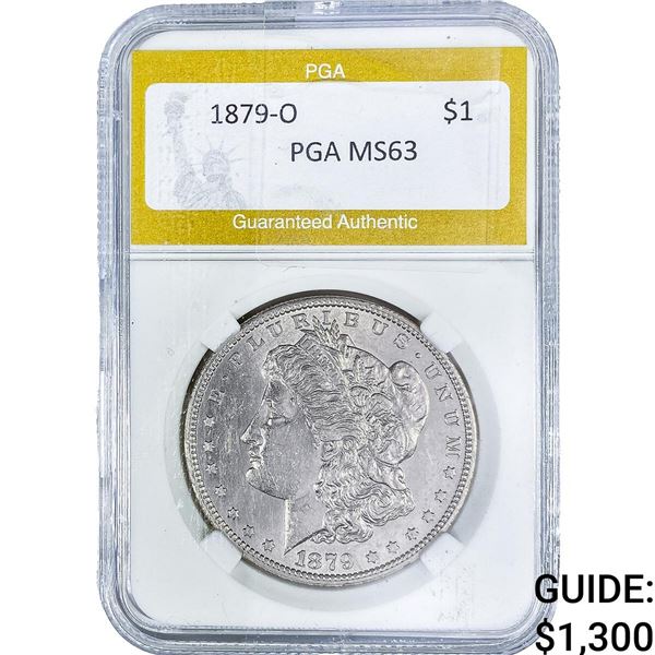 1879-O Morgan Silver Dollar PGA MS63