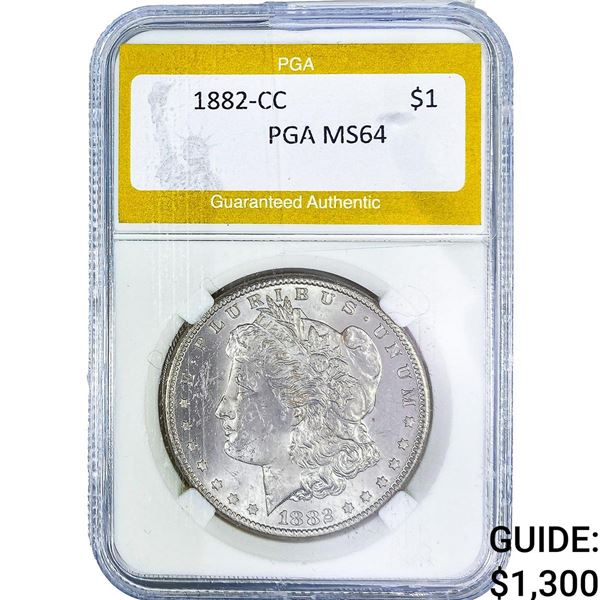 1882-CC Morgan Silver Dollar PGA MS64
