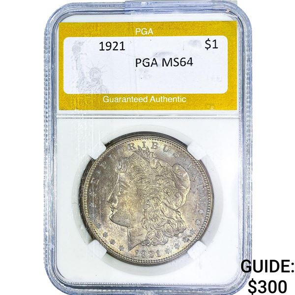 1921 Morgan Silver Dollar PGA MS64