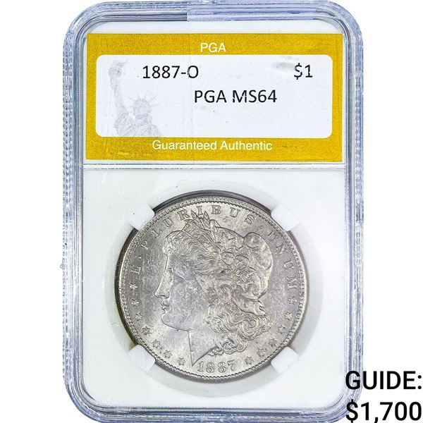 1887-O Morgan Silver Dollar PGA MS64