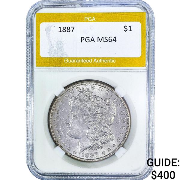 1887 Morgan Silver Dollar PGA MS64