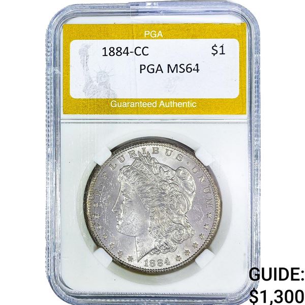 1884-CC Morgan Silver Dollar PGA MS64