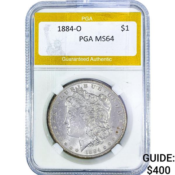 1884-O Morgan Silver Dollar PGA MS64