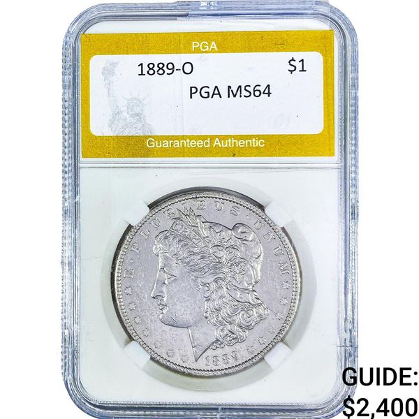 1889-O Morgan Silver Dollar PGA MS64