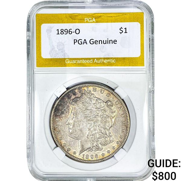 1896-O Morgan Silver Dollar PGA Genuine