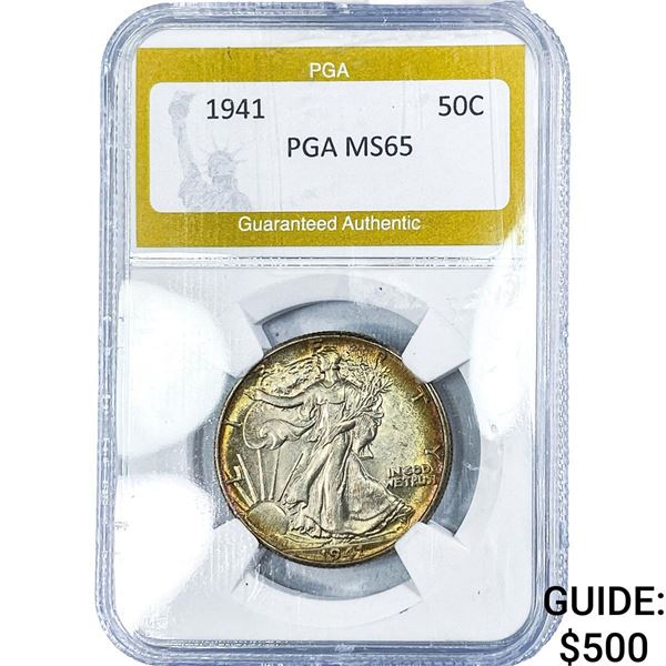 1941 Walking Liberty Half Dollar PGA MS65