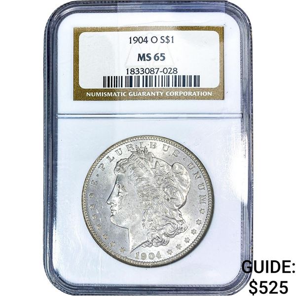 1904-O Morgan Silver Dollar NGC MS65