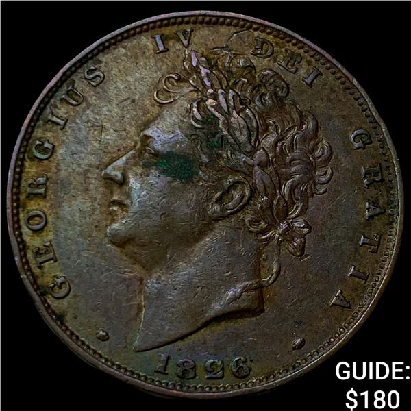 1826 Great Britain Copper 1 Farthing