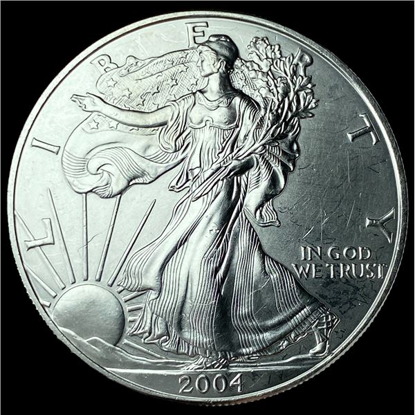 2004 1 oz Silver American Eagle $1 GEM BU