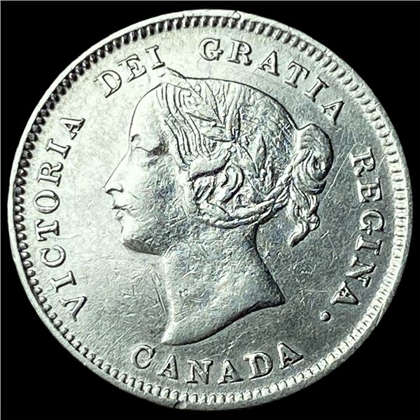 1901 Canada Silver 5 Cents CHOICE BU