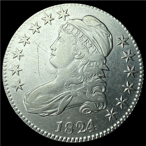 1824 Silver Capped Bust Half Dollar CLOSELY UNCIRCULATED