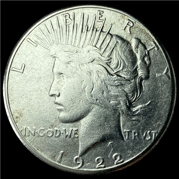1922-S Silver Peace Dollar CHOICE AU