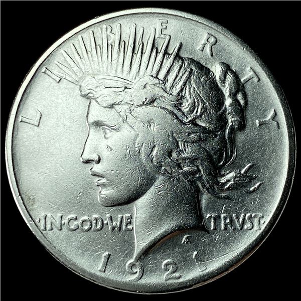 1921 Silver High Relief Peace Dollar CHOICE AU