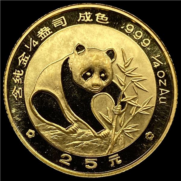 1988 Gold 1/4 oz Chinese Panda 25 Yuan GEM  PROOF