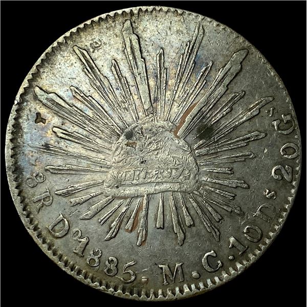 1885-Mo MEXICO Silver 8 Reales CLOSELY  UNCIRCULATED
