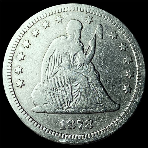 1878-CC Silver Quarter Dollar CLOSELY  UNCIRCULATED