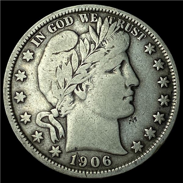 1906 Silver Barber Half Dollar NEARLY UNCIRCULATED