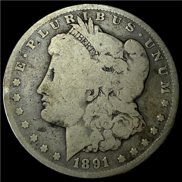 1891-CC Morgan Silver Dollar LIGHTLY  CIRCULATED