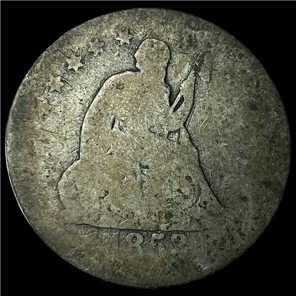 1853 Arrows & Rays Silver Seated Liberty Quarter NICELY CIRCULATED
