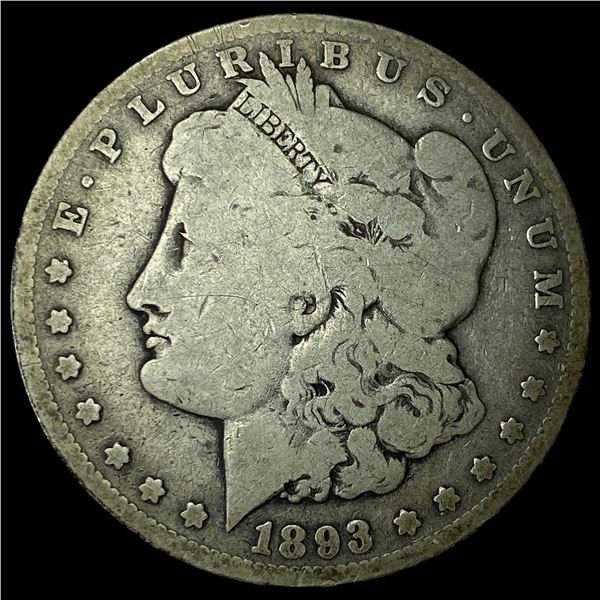 1893-CC Silver Morgan Dollar LIGHTLY  CIRCULATED