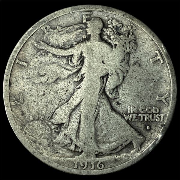 1916-D Silver Walking Liberty Half Dollar  NICELY CIRCULATED
