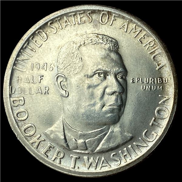 1946-S Silver Half Dollar Booker T.  Washington CHOICE BU