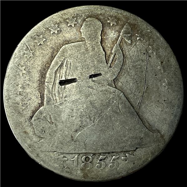 1855-O Silver Seated Liberty Half Dollar NICELY CIRCULATED