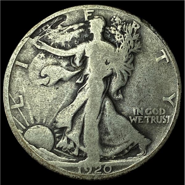 1920-D Silver Half Dollar Walking Liberty  NICELY CIRCULATED