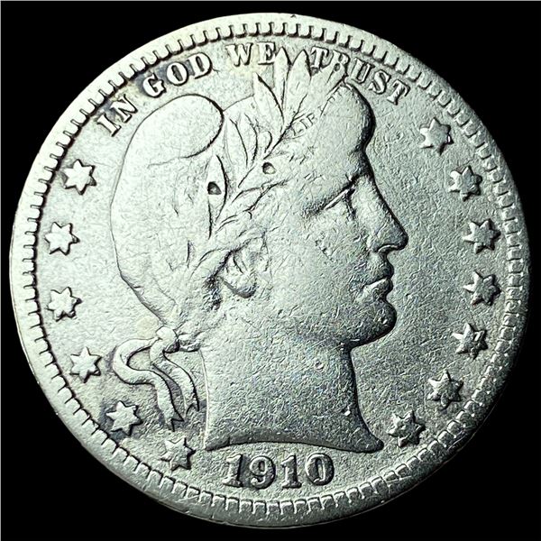 1910-D Silver Barber Quarter NEARLY  UNCIRCULATED